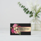 フローラスタイルバラ金属製カバー名刺 名刺 (スタンド正面)