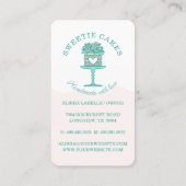 フローラスタイルベーカリーケーキ&スタンドロゴピンクグラデーション 名刺 (裏面)