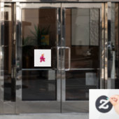 フローラスタイル、ArtyClickクリムゾン、ライト金ゴールド ウィンドウサイン (オフィスドア)