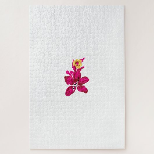 フローラスタイル、ArtyClickクリムゾン、ライト金ゴールド ジグソーパズル (縦)