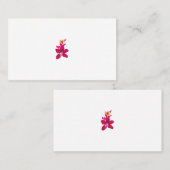 フローラスタイル、ArtyClickクリムゾン、ライト金ゴールド プレイスカード (正面/裏面)