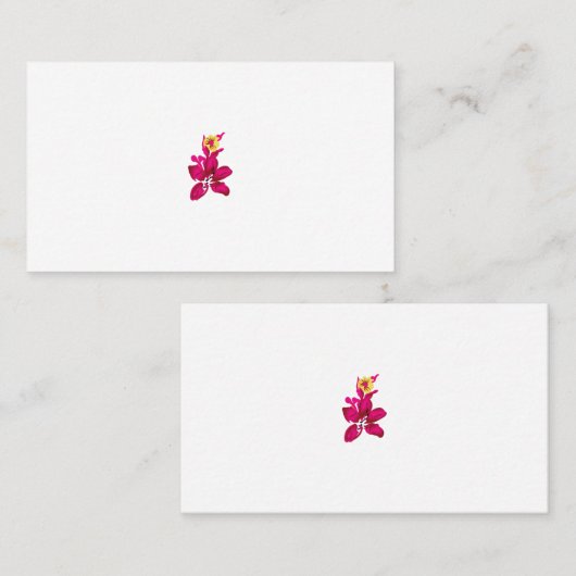 フローラスタイル、ArtyClickクリムゾン、ライト金ゴールド プレイスカード (正面/裏面)