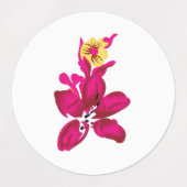 フローラスタイル、ArtyClickクリムゾン、ライト金ゴールド ラベル (デザイン1)