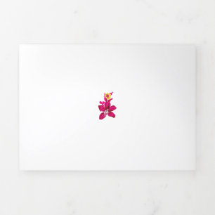 フローラスタイル、ArtyClickクリムゾン、ライト金ゴールド 三つ折りカード