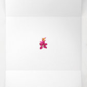 フローラスタイル、ArtyClickクリムゾン、ライト金ゴールド 三つ折りカード (内部中)