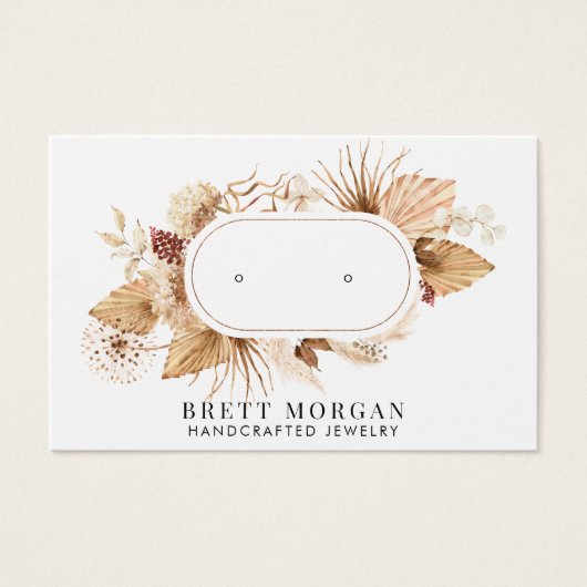 フローラスタッドイヤリングジュエリー表示カード (正面)