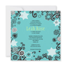 フローラスターアクアバルミツワー招待状招待状