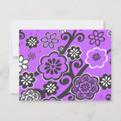 フローラスターオブデイビッドバルミツワー招待状返信 招待状 (裏面)