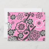 フローラスターオブデイビッドバルミツワー招待状返信 招待状 (裏面)