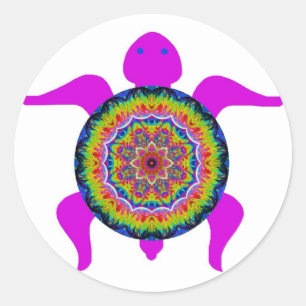 フローラスターバーストKaleidospectiveマンダラータートル ラウンドシール