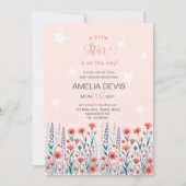 フローラスター赤ちゃんシャワー 招待状 (正面)