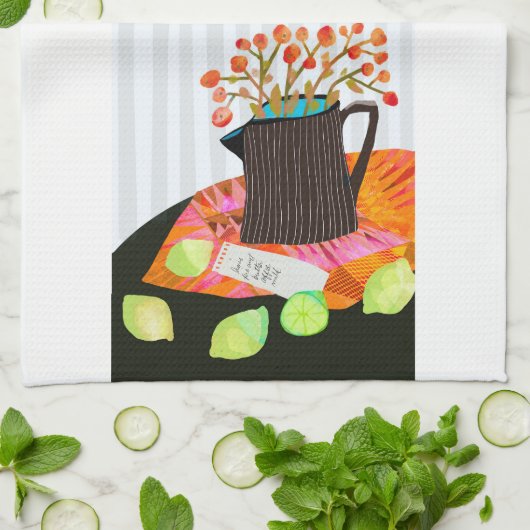 フローラスチルライフキッチンティータオル キッチンタオル (折り畳み)