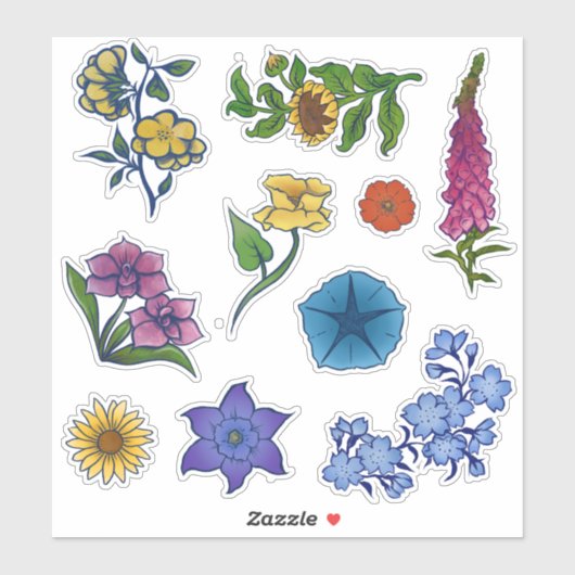 フローラステッカーパック シール (シート)