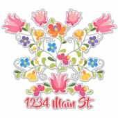 フローラステッチメールボックスシール シール (正面)