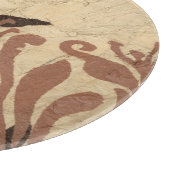 フローラステンシルデザインとタウニー葉ズ カッティングボード (角)