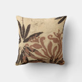 フローラステンシルデザインとタウニー葉ズ クッション (裏面)