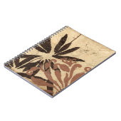 フローラステンシルデザインとタウニー葉ズ ノートブック (左側)