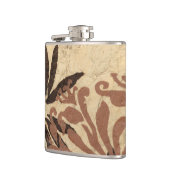 フローラステンシルデザインとタウニー葉ズ フラスク (左)