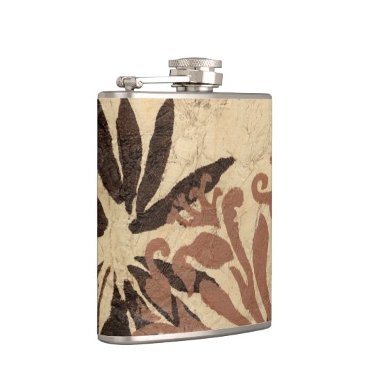 フローラステンシルデザインとタウニー葉ズ フラスク (右)