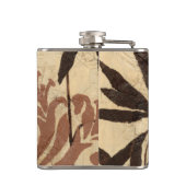 フローラステンシルデザインとタウニー葉ズ フラスク (裏面)