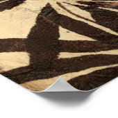 フローラステンシルデザインとタウニー葉ズ ポスター (角)