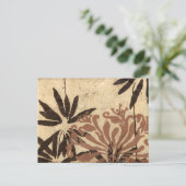 フローラステンシルデザインとタウニー葉ズ ポストカード (スタンド正面)