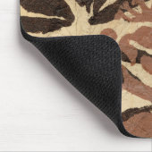 フローラステンシルデザインとタウニー葉ズ マウスパッド (コーナー)