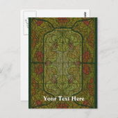 フローラステンドグラスのカスタマイズ可能はがき ポストカード (正面/裏面)