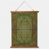 フローラステンドグラスアートデザイン 吊り下げ型タペストリー (正面)