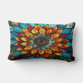 フローラステンドグラススタイル装飾用クッション ランバークッション (裏面)