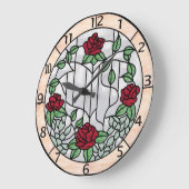 フローラステンドグラス時計 ラージ壁時計 (傾斜)