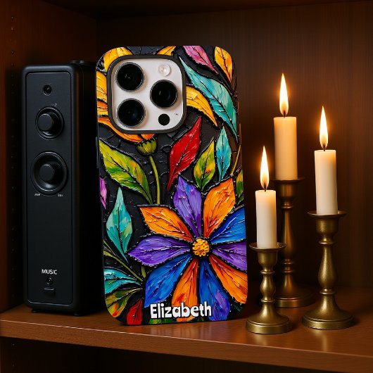 フローラステンドグラス窓パネル Case-Mate iPhoneケース