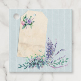 フローラストライプのコラージュのスクラップブック装飾 フェイバータグ