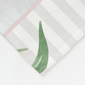 フローラストライプの統計ベビーブランケット フリースブランケット (角)