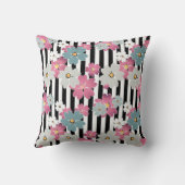 フローラストライプの クッション (裏面)