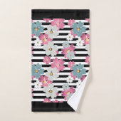 フローラストライプの バスタオルセット (ハンドタオル)