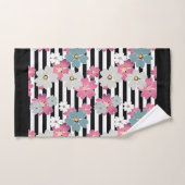 フローラストライプの バスタオルセット (ハンドタオル)