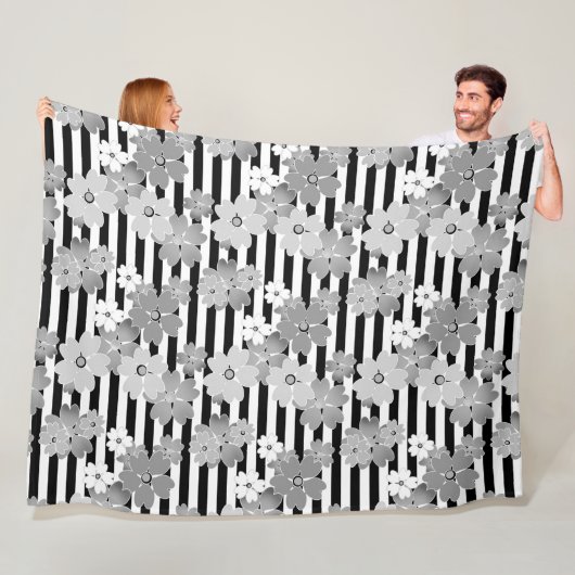 フローラストライプの フリースブランケット (インサイチュ)