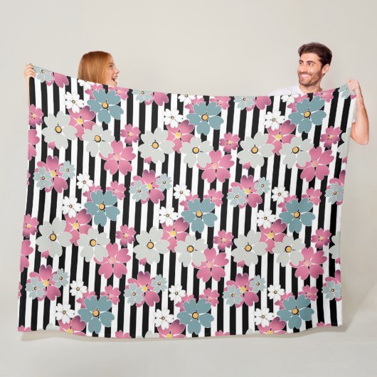 フローラストライプの フリースブランケット (インサイチュ)