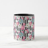 フローラストライプの マグカップ (中央)