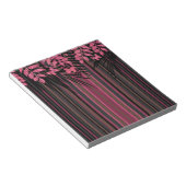 フローラストライプの、レトロ ノートパッド (アングル)