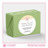 フローラストライプビジネスサンキュー ラウンドシール