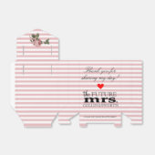 フローラストライプブライダルシャワーフューチャー夫人 フェイバーボックス (折り畳みなし)