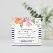 フローラストライプブライダルシャワー招待状 招待状 (スタンド正面)