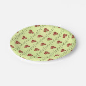 フローラストライプ紙プレート ペーパープレート (アングル)