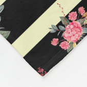 フローラストライプ フリースブランケット (角)