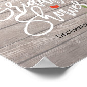 フローラストリングライトブライダルシャワーウェルカムサイン ポスター (角)