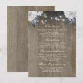 フローラストリングラ素朴イトウッド結婚ズ詳細 エンクロージャーカード (正面/裏面)