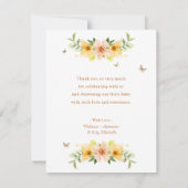 フローラストーリーブックキツネベビーシャワーサンキューカード サンキューカード (裏面)