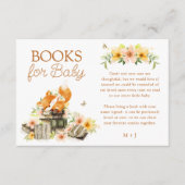 フローラストーリーブックキツネベビーシャワー予約リクエスト エンクロージャーカード (正面)
